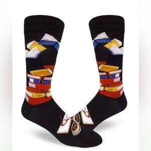 MEN'S BIBLIOPHILE CREW (BLACK) Socks